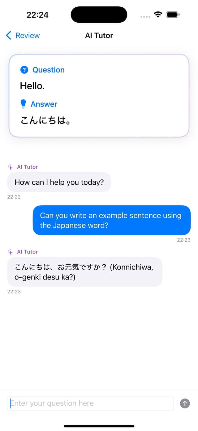MindCards AI assistant explaining a concept